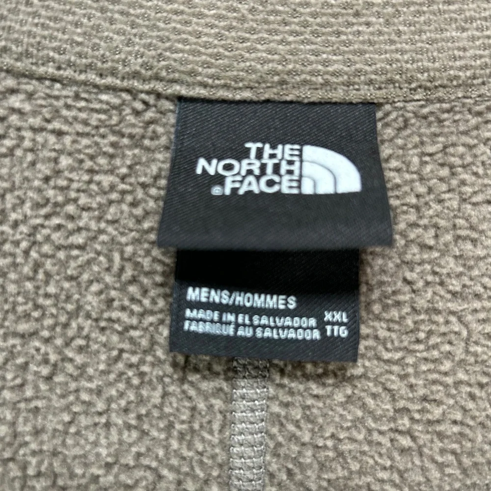 The North Face Pullover 1/4 Zip Mens XXL Brown Waffle Fleece Hiking Outdoor